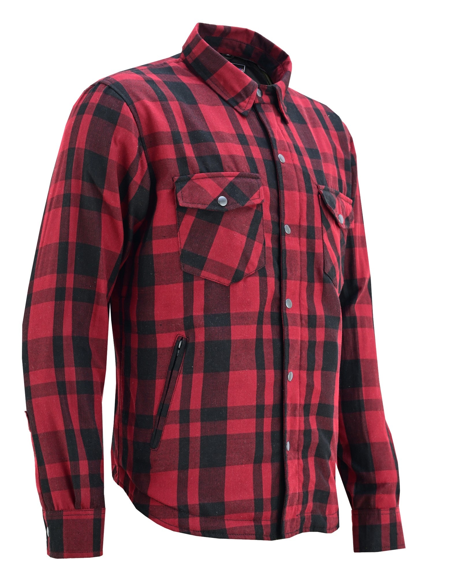 mens-armored-motorcycle-flannel-shirt-multiple-pockets-ce-level-2-armor-reinforced-by-kevlar-by-dupont-water-resistant-red-main