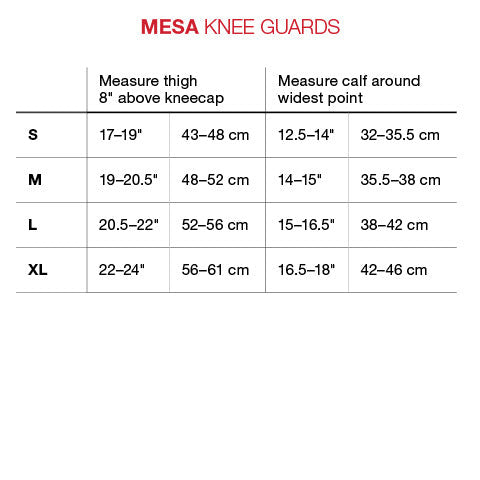 g-form-mesa-knee-guard-protector-size-chart