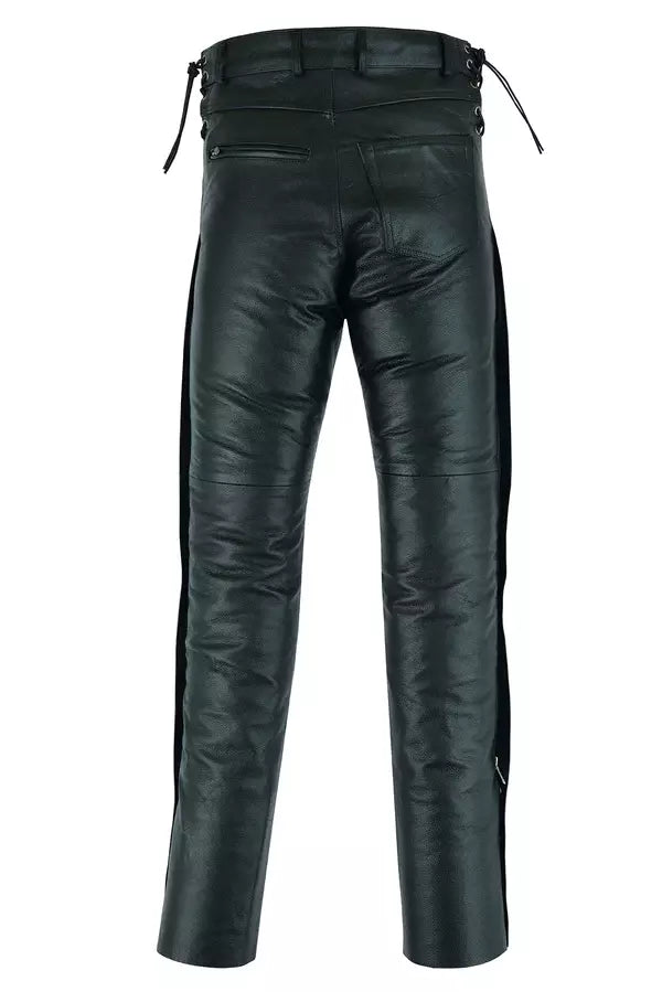 Mens-Black-Premium-Cowhide-Biker-Motorcycle-Leather-Overpants-back