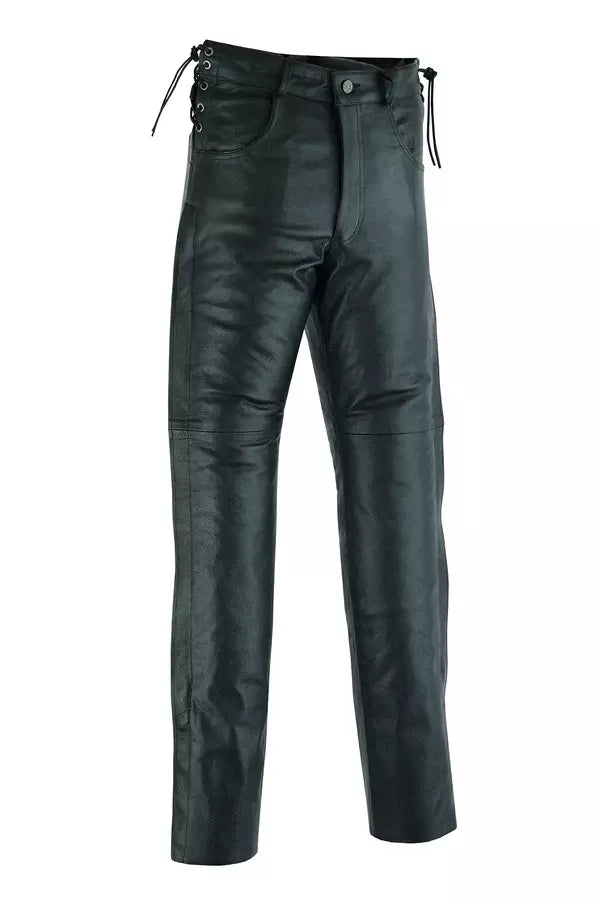 Mens-Black-Premium-Cowhide-Biker-Motorcycle-Leather-Overpants-Main