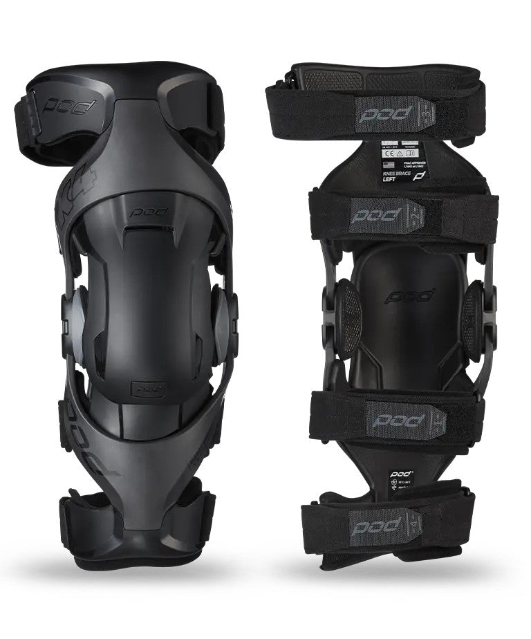 pod-k4-v2-0-graphite-black-knee-brace-front-back-view