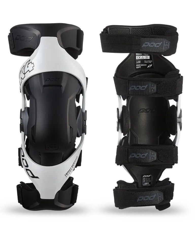 pod-k4-v2-0-white-black-knee-brace-front-back-view