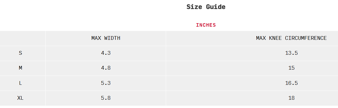 evs-rs9-knee-braces-size-chart-Inches