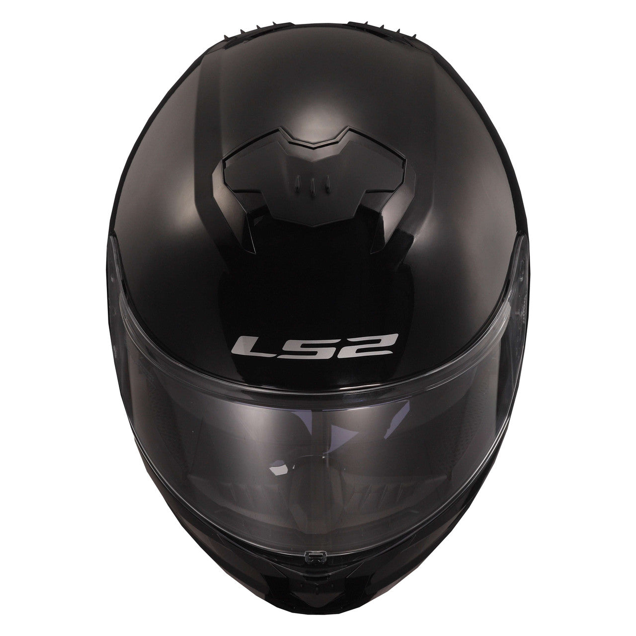 LS2-Stream II-Solid-Full-Face-Motorcycle-Helmet-Gloss-Black-top-view