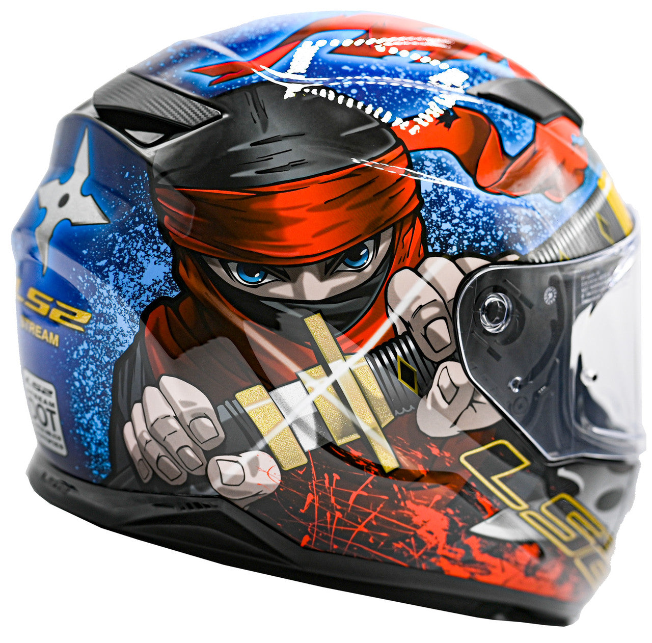 LS2 Stream Ninja Helmet-Rear-View