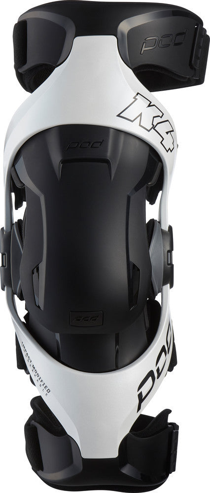 pod-k4-v2-0-white-black-knee-brace-front-view