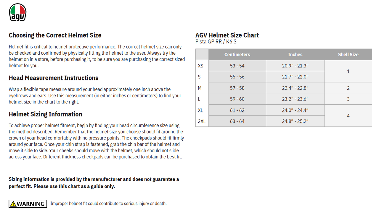 agv-pista-gp-rr-performante-motorcycle-helmet-size-chart