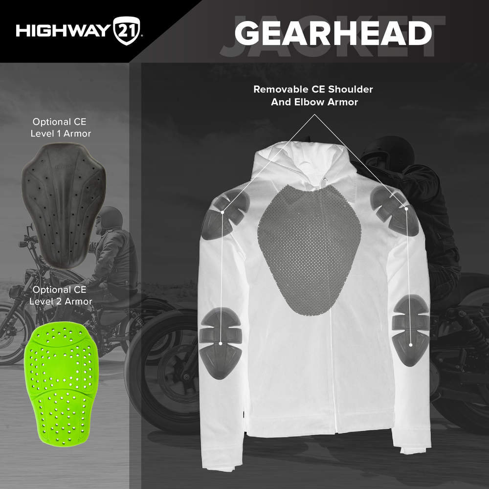 Highway 21 Gearhead Motorcycle Jacket - Infographics