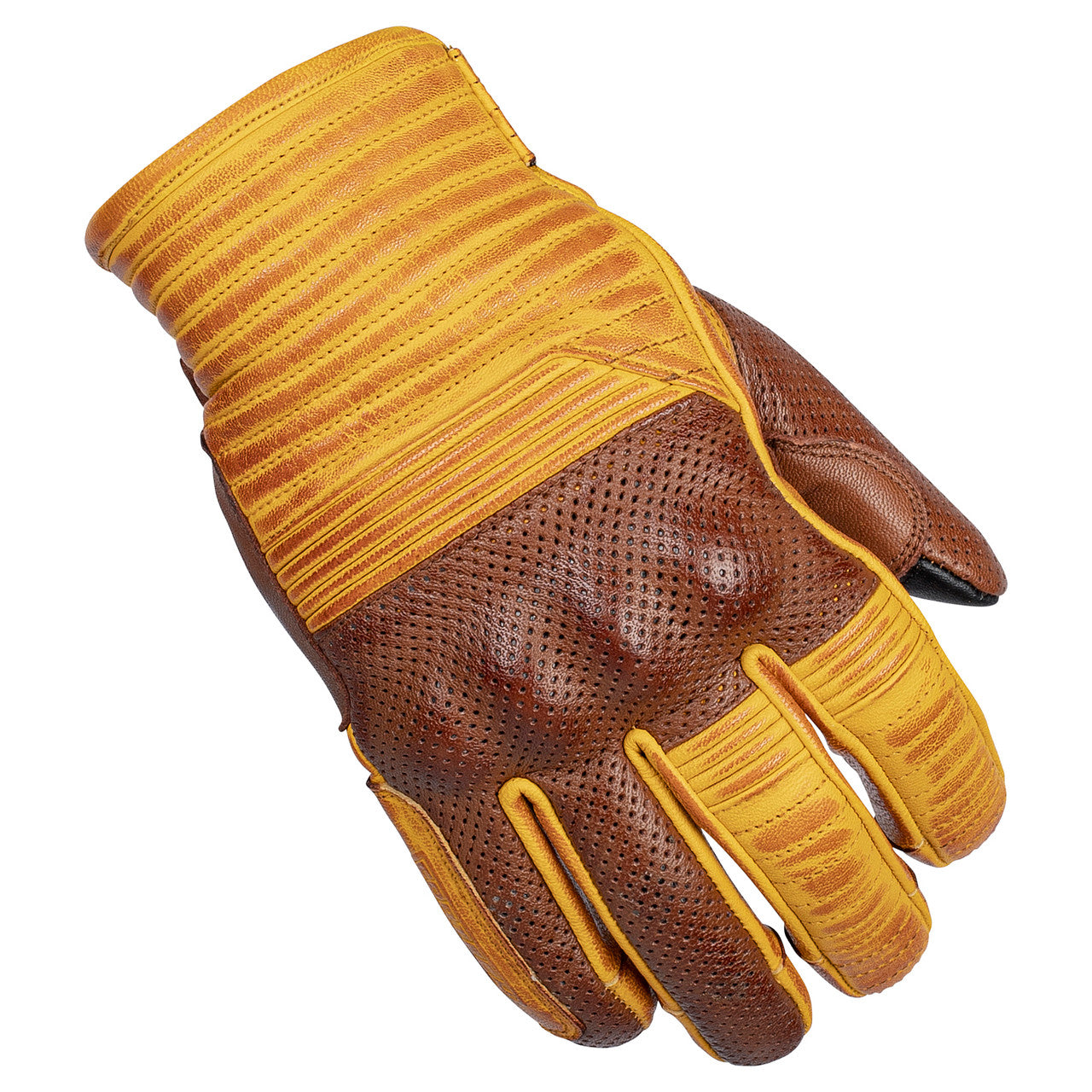 Cortech Bully Mens Leather Motorcycle Gloves-Gold