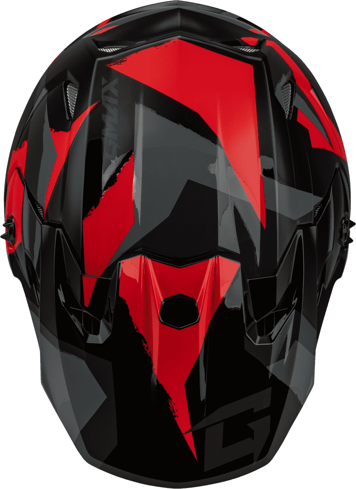 Gmax-MX-96-Splinter-Motorcycle-Helmet-Black-Red-top-view