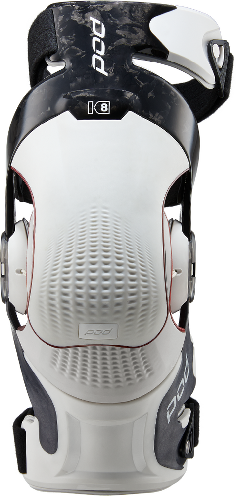 pod-k8-3-0-carbon-white-knee-brace-front-view