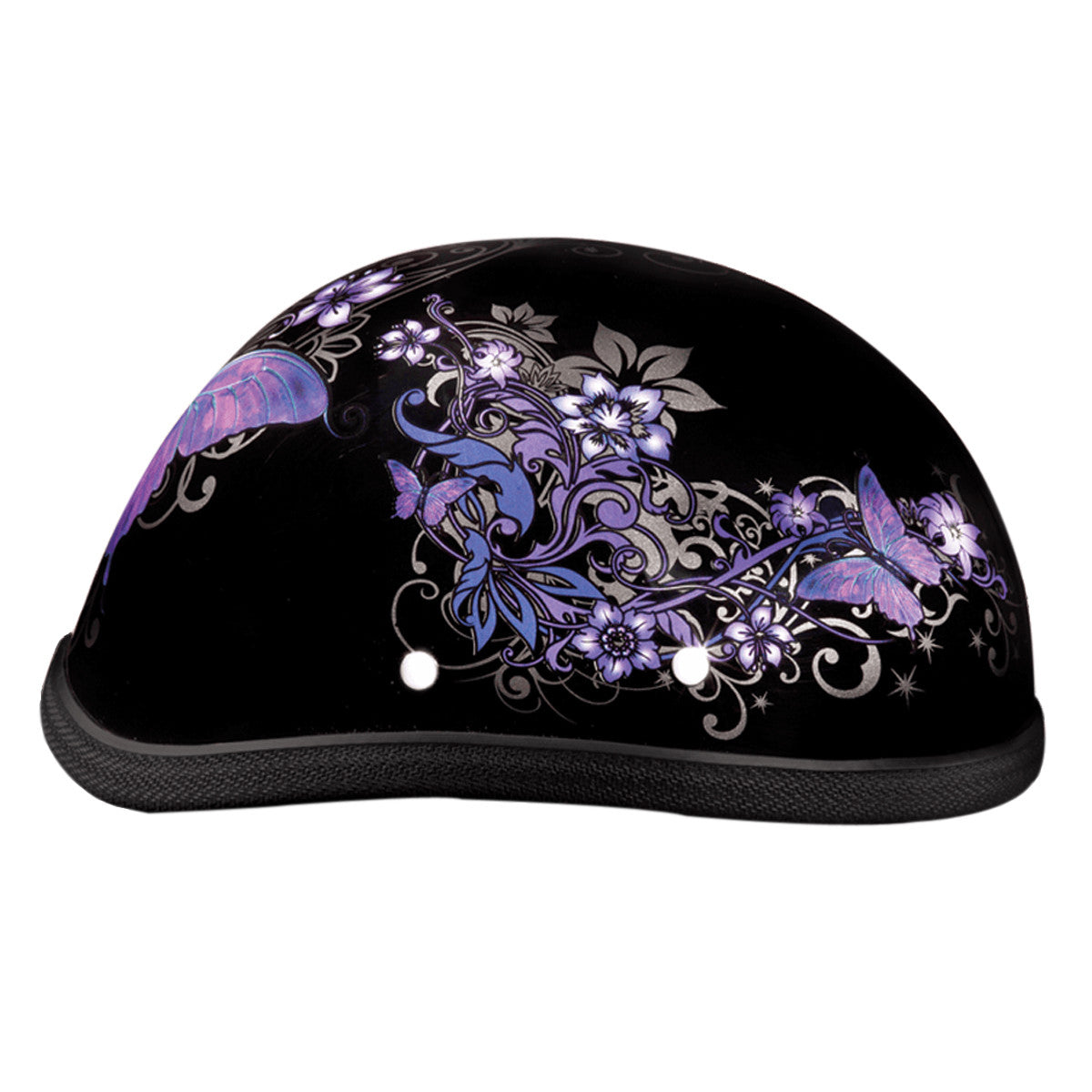 Daytona Women's Novelty Eagle With Butterfly Half Helmet - Right Side