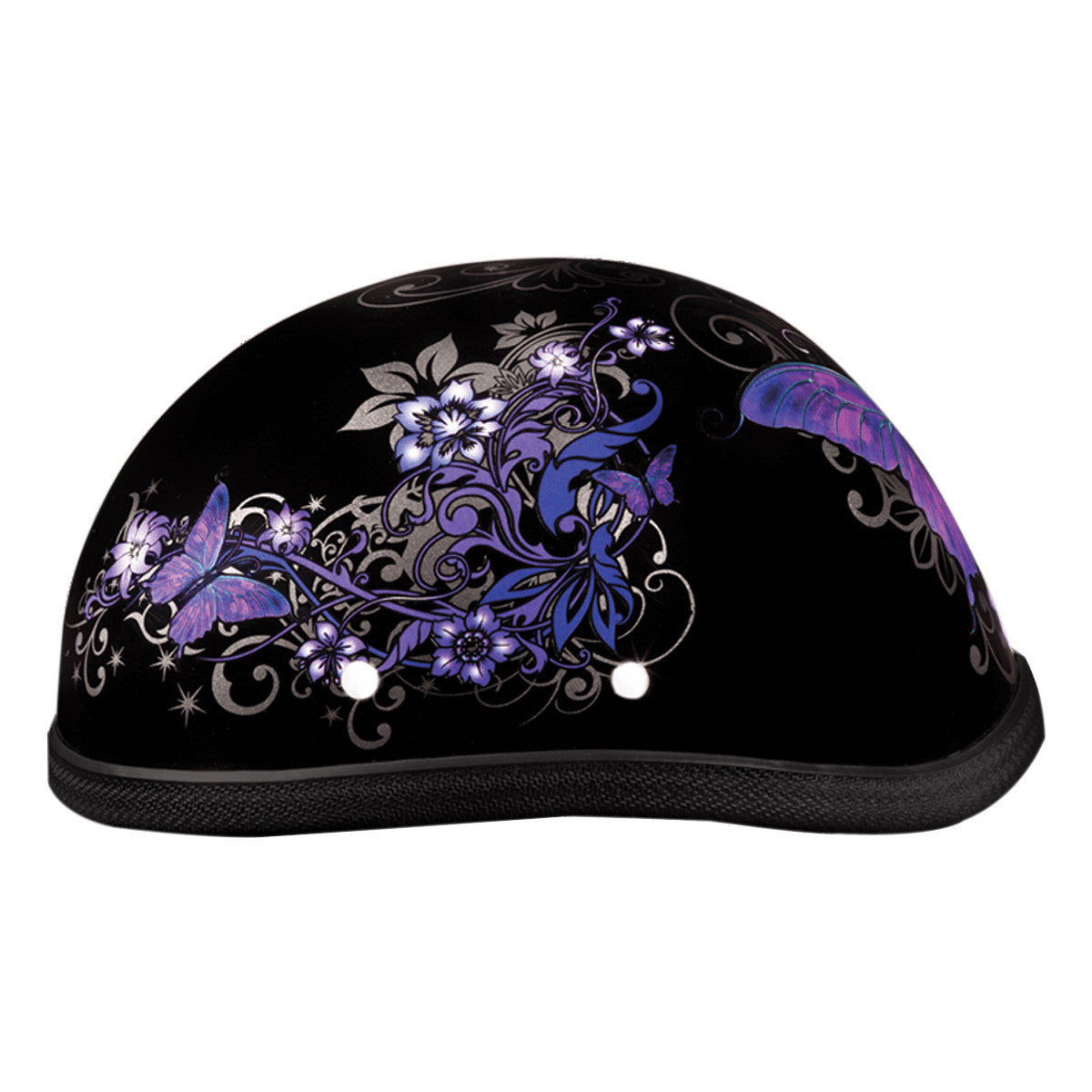 Daytona Women's Novelty Eagle With Butterfly Half Helmet - Left Side