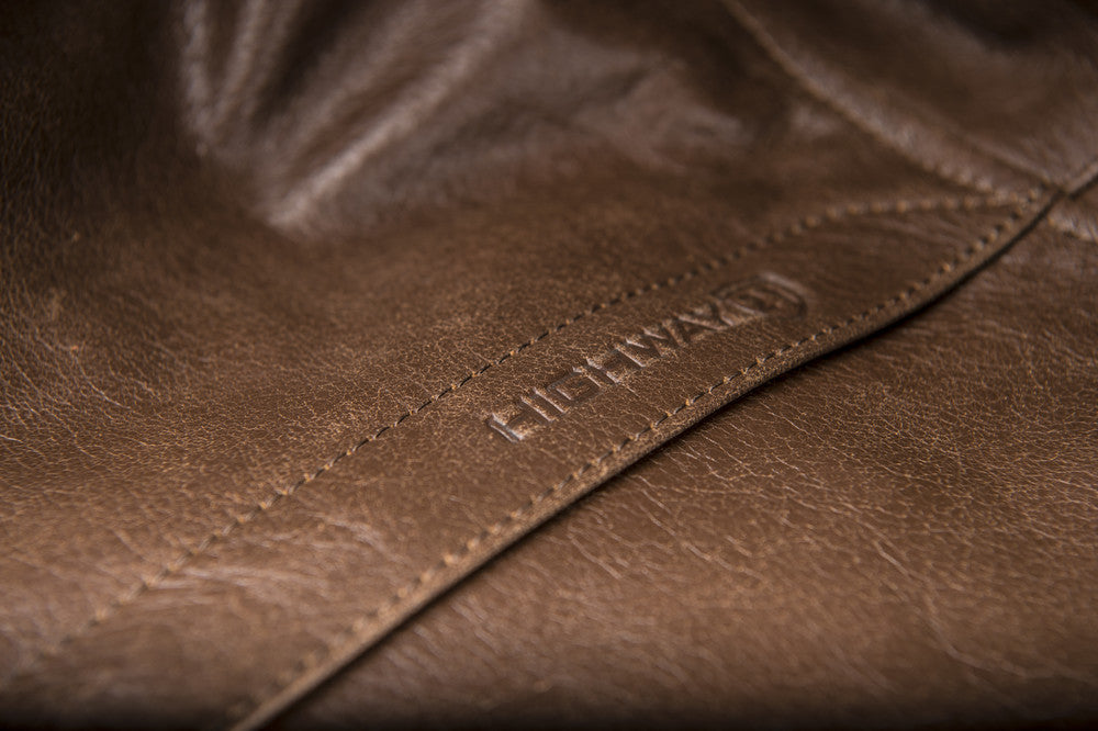 Highway 21 Primer Leather Motorcycle Jacket - detail view