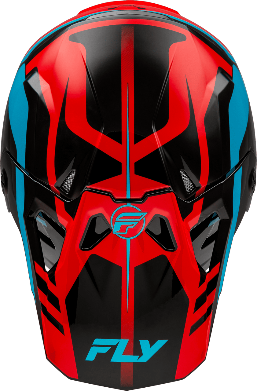 Fly-Racing-Formula-CP-Krypton-Motorcycle-Helmet-red/black/blue-top-view