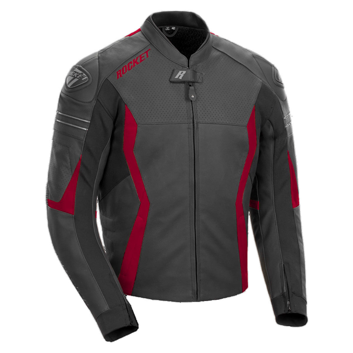 Joe Rocket GPX Mens Leather Motorcycle Jacket - Black/Red