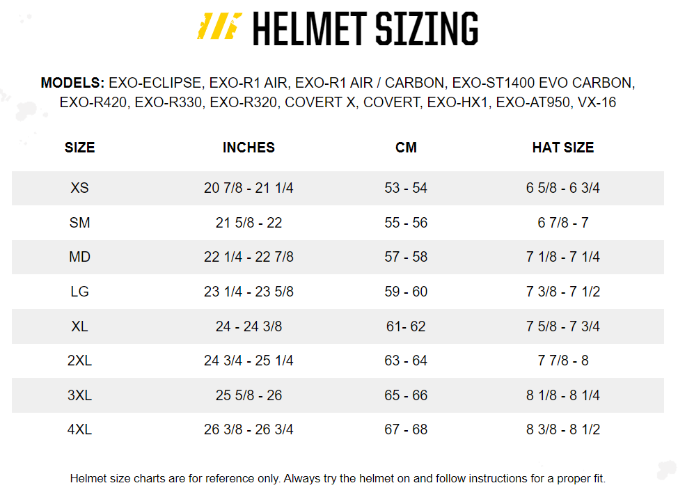 Scorpion-Exo-Apex-Eclipse-Solid-Full-Face-Motorcycle-Helmet-size-chart